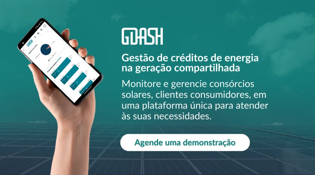 Gestão de créditos de energia na geração compartilhada